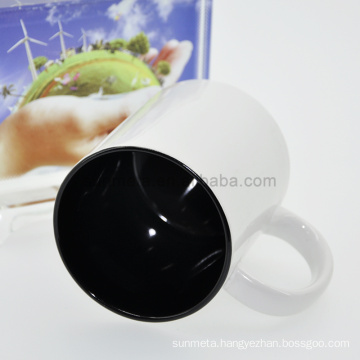 Sunmeta 11oz sublimation inner color mug black